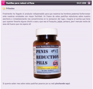 screen capture of item from elpagafantas.es mentioning our product