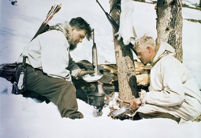 Richard Magnus & Piccilo Verde in the Alps during WW II